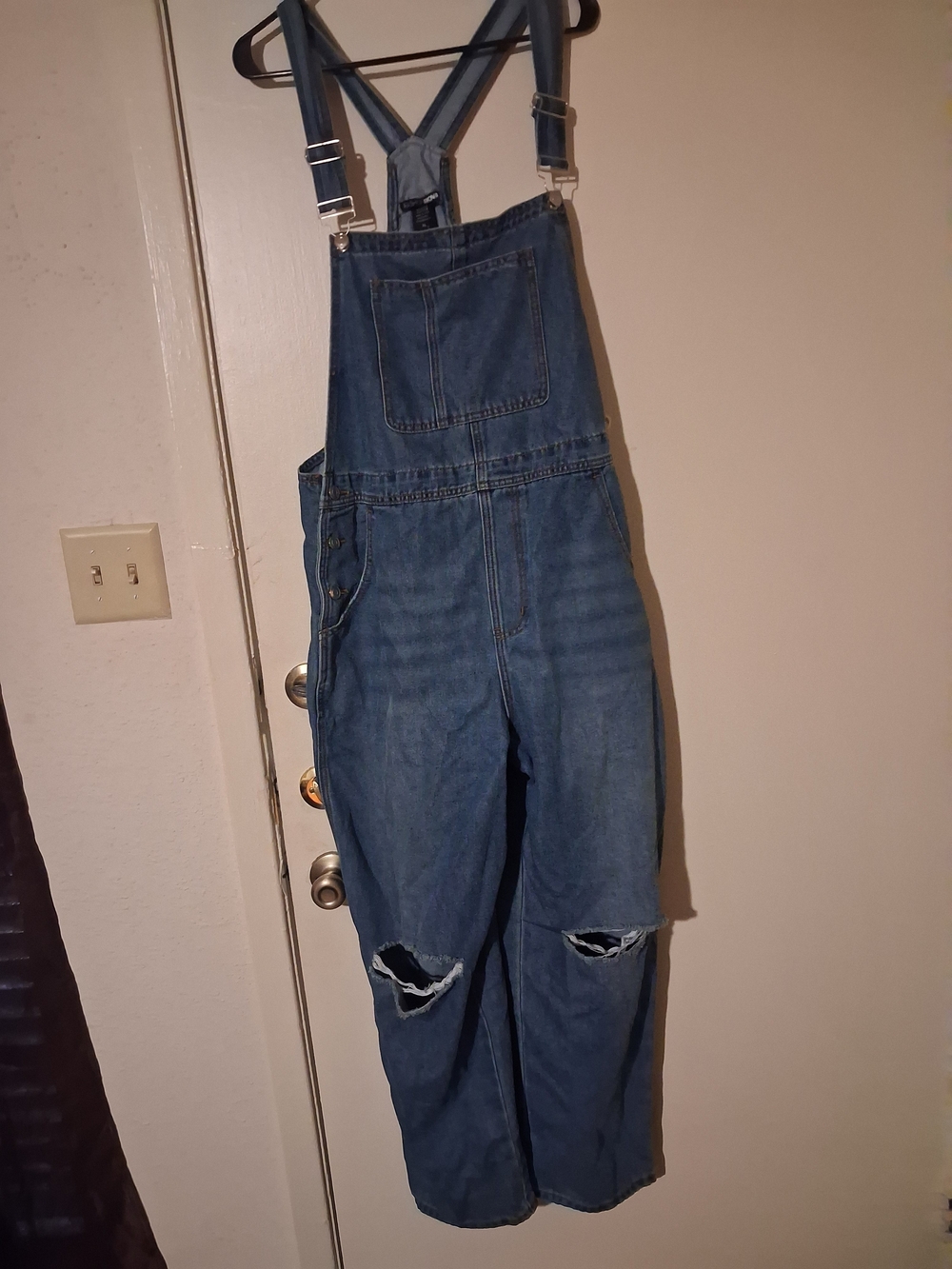 Womens Denim Overalls in Blue Size XL NWT